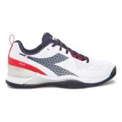 Diadora Blushield Torneo 2 Sandplatzschuh Herren - Weiß, Dunkelblau -Bestes Tennis Geschäft 00296000 0 1