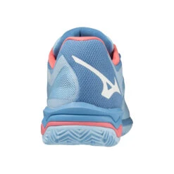 Mizuno Wave Exceed Light Sandplatzschuh Damen - Blau, Koralle -Bestes Tennis Geschäft 00708000 0 2