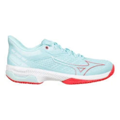 Mizuno Wave Exceed Tour 5 Sandplatzschuh Damen - Türkis, Koralle -Bestes Tennis Geschäft 00764000 0 1