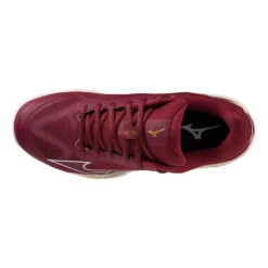 Mizuno Wave Exceed Light Sandplatzschuh Damen - Dunkelrot, Weiß -Bestes Tennis Geschäft 00767000 0 4