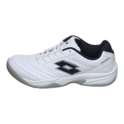 Lotto VIII SI Indoor Teppichschuh Herren - Weiß, Dunkelblau -Bestes Tennis Geschäft 01224000 0 1