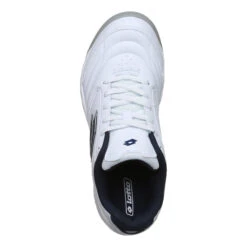 Lotto VIII SI Indoor Teppichschuh Herren - Weiß, Dunkelblau -Bestes Tennis Geschäft 01224000 0 4