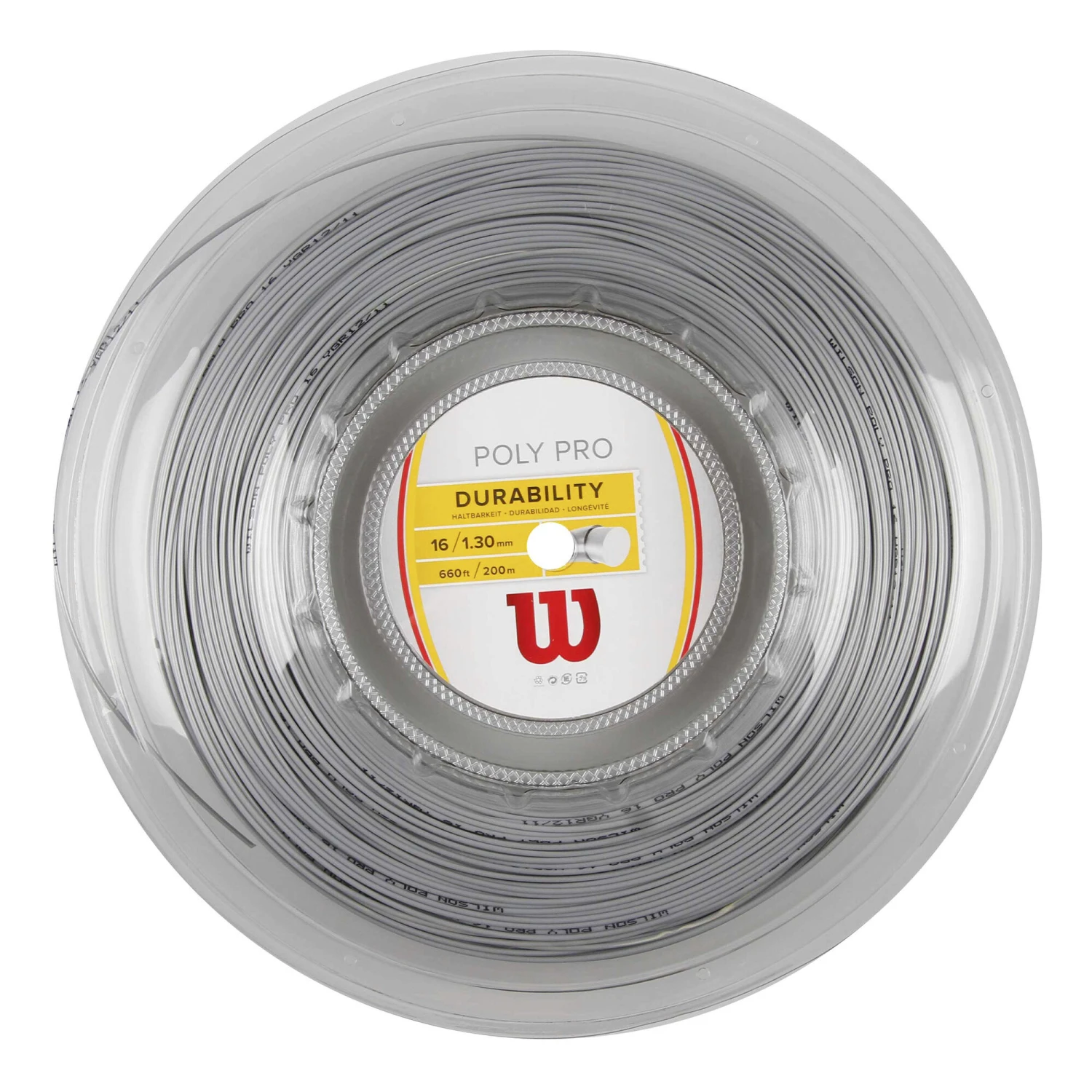 Wilson Poly Pro Saitenrolle 200m - Silber 3 Wilson Poly Pro Saitenrolle 200m - Silber