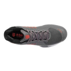 K-Swiss Hypercourt Express 2 Sandplatzschuh Herren - Grau, Orange -Bestes Tennis Geschäft 02131000 0 4