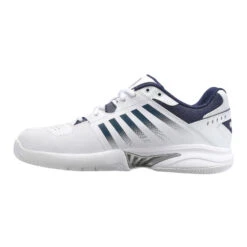 K-Swiss Receiver V Allcourtschuh Herren - Weiß, Blau -Bestes Tennis Geschäft 02141000 0 3