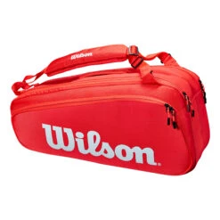 Wilson Super Tour Schlägertasche 6er - Rot, Weiß -Bestes Tennis Geschäft 0220700000 0 1
