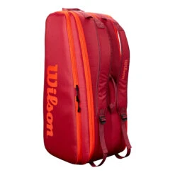 Wilson Tour Schlägertasche 12er - Dunkelrot, Orange -Bestes Tennis Geschäft 0221100000 0 2