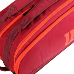 Wilson Tour Schlägertasche 12er - Dunkelrot, Orange -Bestes Tennis Geschäft 0221100000 11