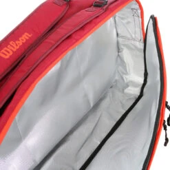 Wilson Tour Schlägertasche 12er - Dunkelrot, Orange -Bestes Tennis Geschäft 0221100000 16