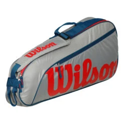 Wilson Junior Schlägertasche 3er - Grau, Rot -Bestes Tennis Geschäft 0236800000 000