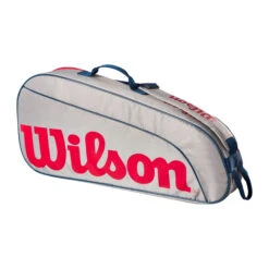 Wilson Junior Schlägertasche 3er - Grau, Rot -Bestes Tennis Geschäft 0236800000 0 3